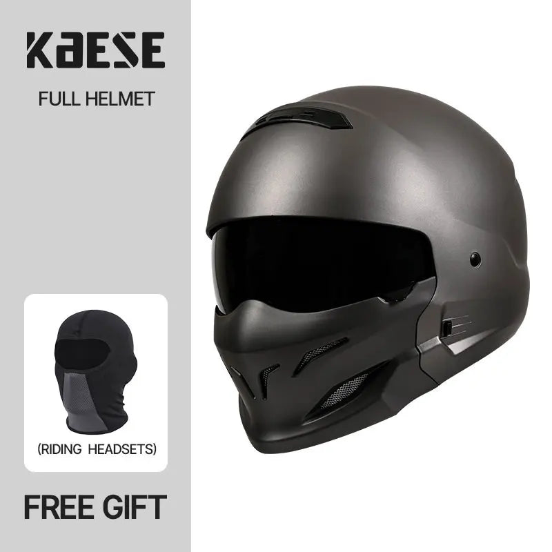 DOT Certified Scorpion Helmet Combination Helmet Motorcycle Retro Helmet Unisex Motorcycle Multi-Purpose Half Helmet Four Season