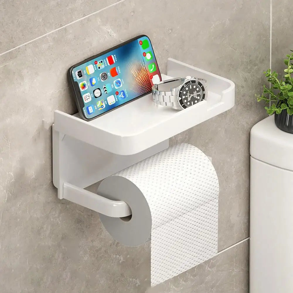 Toilet Storage Case Bathroom Tissue Box No-Drill Paper Rack Small Organizer Household Items Durable Stand Tissue Box Holder