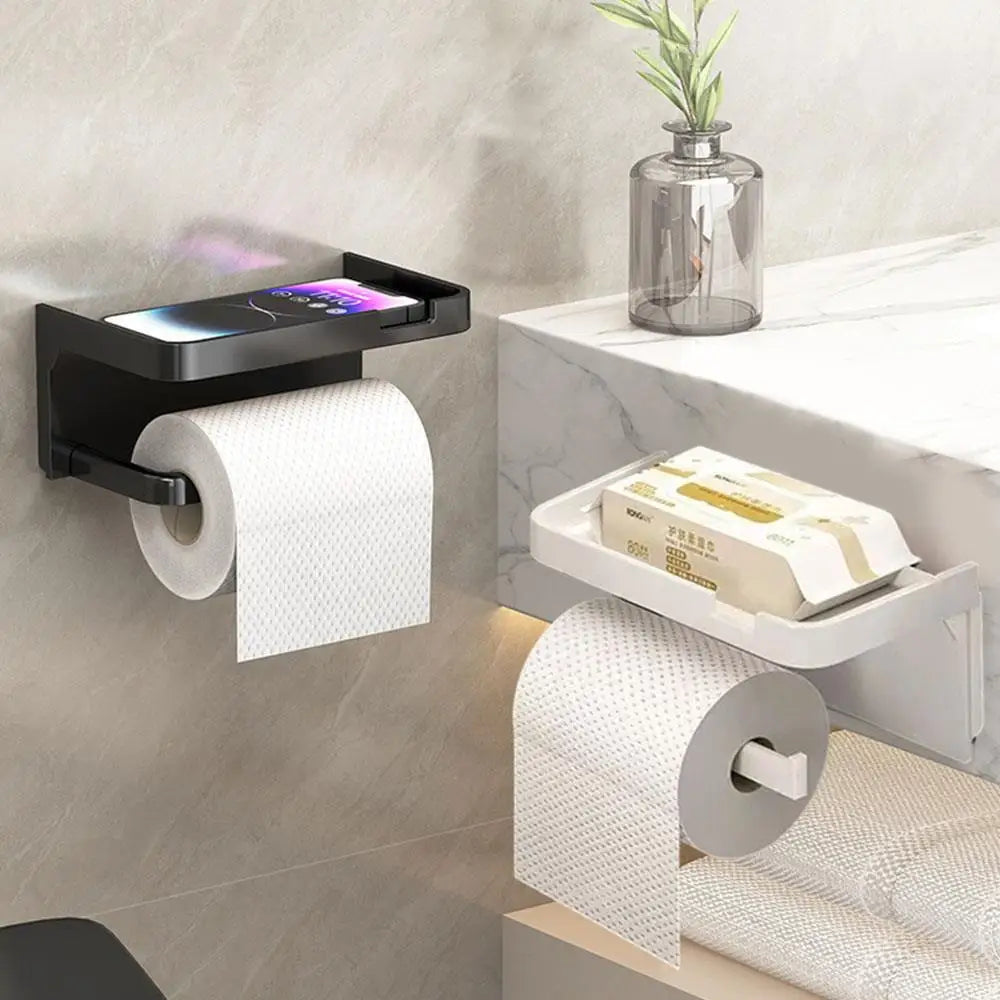Toilet Storage Case Bathroom Tissue Box No-Drill Paper Rack Small Organizer Household Items Durable Stand Tissue Box Holder
