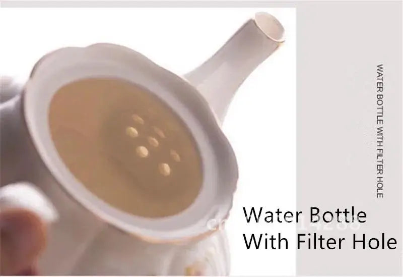 400ML European Bone Coffee Teapot English Afternoon Tea Set Kettle Pot Resistant High-Grade Porcelain Heat China Teapot Pot