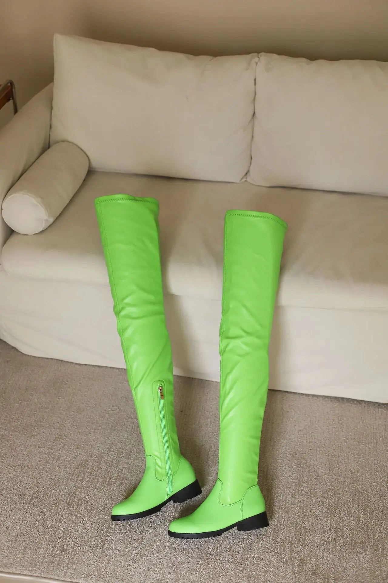Winter New Plus Size 48 Women's Over The Knee Boots Thick Heel Long Tube Boots Platform Shoes
