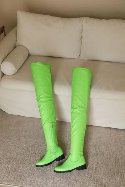 Winter New Plus Size 48 Women's Over The Knee Boots Thick Heel Long Tube Boots Platform Shoes