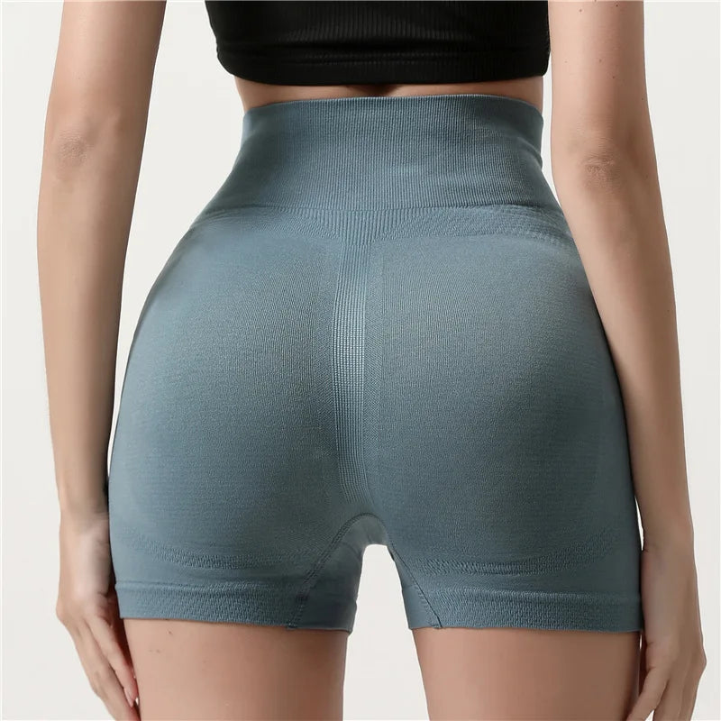 Seamless Shorts High Waisted Elastic Peach Hip Sports Yoga Pants Tight Fitting Quick Drying Fitness Pants for Women Sweatpants