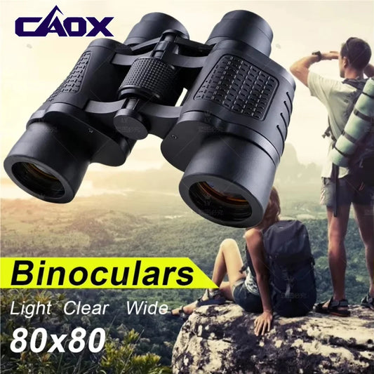 CAOX Professional Binoculars 80X80 Long Range 15000m HD Telescope Low light night vision for Hunting Camping Hiking Trave Sports