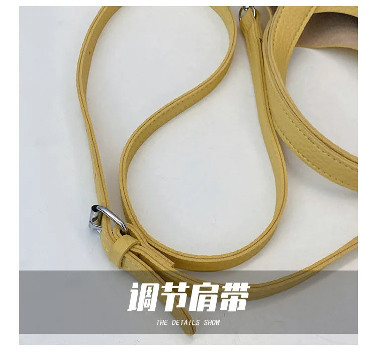 Popular and popular lychee patterned mother and child bucket bag for women, 2025 new casual retro handbag, casual commuting bag