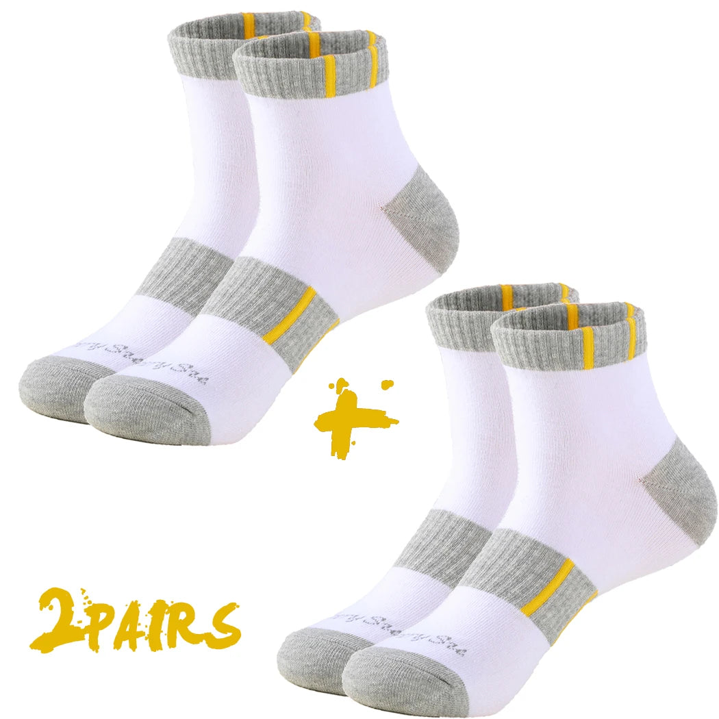 2 Pairs/Lot Running Socks Men Sport Outdoor Casual Cotton Red Stripes Compression Black Colorful Sock Male Gifts 21 Colors