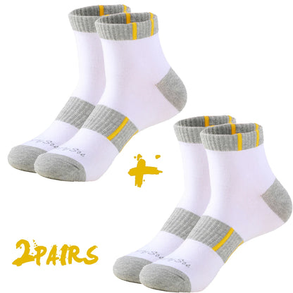 2 Pairs/Lot Running Socks Men Sport Outdoor Casual Cotton Red Stripes Compression Black Colorful Sock Male Gifts 21 Colors