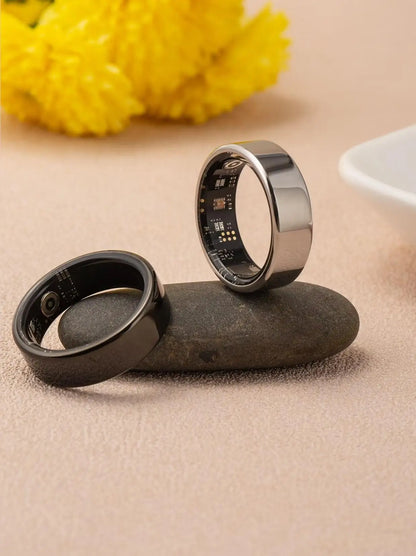 Amovan Nova Smart Ring Premium Quality AI Analysis GPS Sports Mode Heart Rate Blood Oxygen Stress Sleep Temperature Monitor