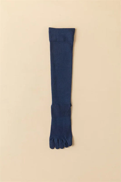 New Women Knee High Toe Socks Soft Lady Girls Breathable Comfortable Solid Color Cute Long Sock For Women