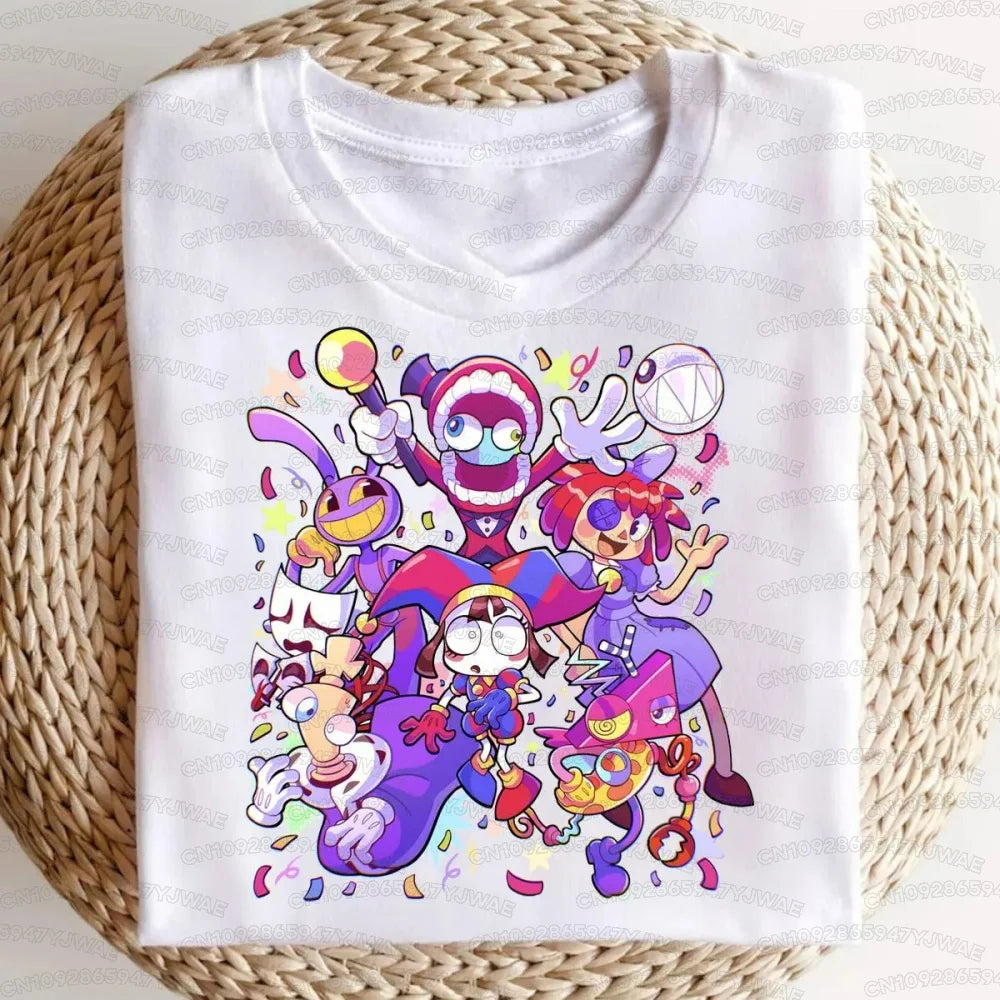 The Amazing Digital Circus Women's Men's Short Sleeve Summer Cotton Y2K Clothing Fashion Comfortable Casual Tops T-shirt