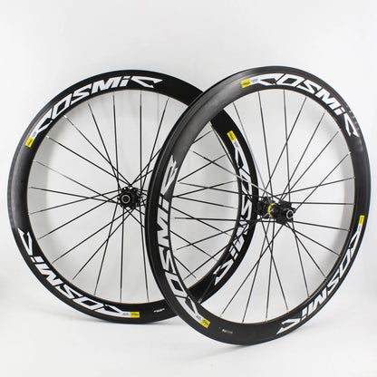New White Black Gray 700C 50mm Road bike alloy bicycle wheelset clincher rims V Disc brake Thru Axle center lock hubs wheels