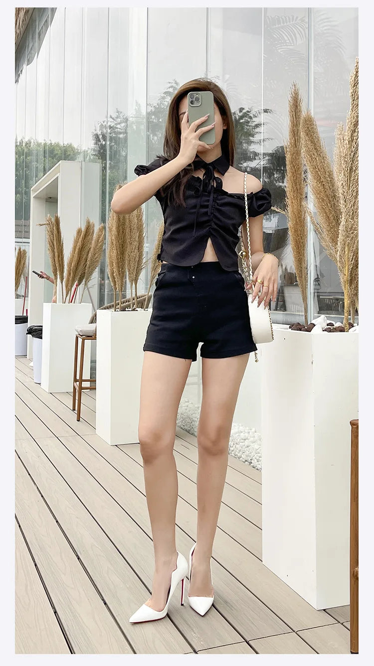 Black Curl Upper Women Patent PU Pointed Toe Stiletto 12cm High Heels Sexy Ladies Party Dress Shoes Club Dance Women Pumps