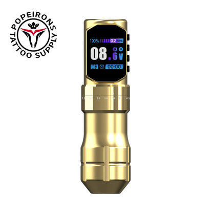 POPEIRONS Pro U Brave1.0 Wireless Tattoo Pen with Adjustable Stroke Tattoo Pen FM Cut Line and Fog