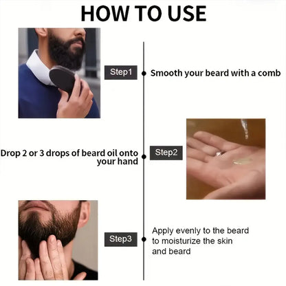 Beard Conditioning Oil 100g, with Keratin & Caffeine, Softens and Styles Beard, Daily Hydration for a Fuller Look, Fast Shipping