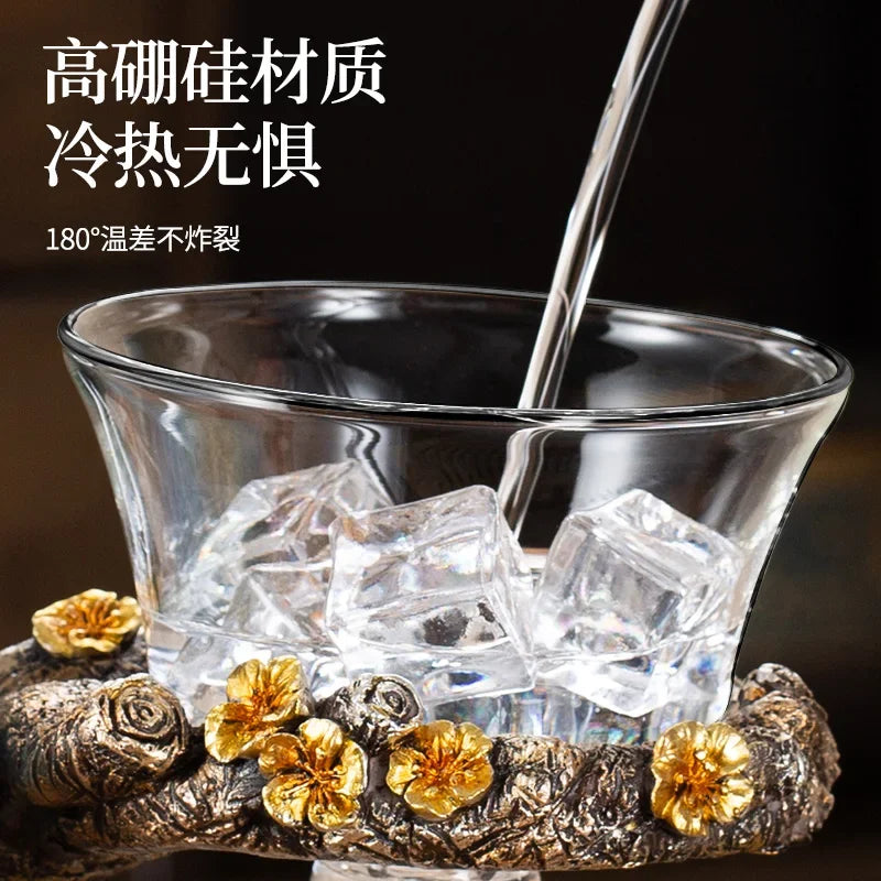 Glass Tea Set Home Kung Fu Tea Cup Magnetic Suction Teapot Artifact