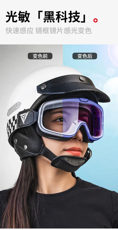 Motowolf Motocross Goggles Photochromic Windproof UV Protection Riding Glasses Men Women Outdoor Motorcycle Dustproof Eyewear