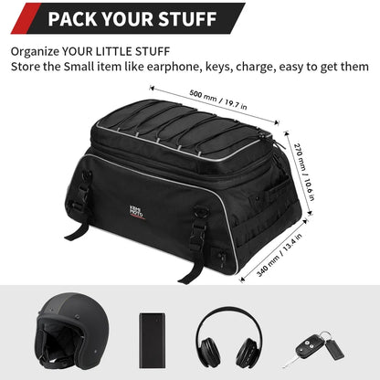 Motorcycle Travel Luggage Tour-Pack Rack Bag Soft Trunk Bag for Touring Road King Street Glide Road Glide Motorcycle Accessories