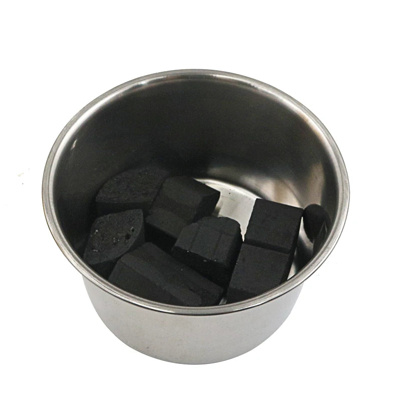 Silver Hookah Charcoal Holder Basket Stainless Steel Shisha Hookahs Shisha Carbon Basket for Hookah Chicha Narguile Accessories