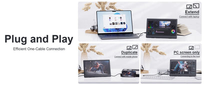 11.6 Inch Portable Monitor HDMI-Compatible Laptop Second Screen Gaming Extended Display for Steam Deck Laptop Switch PS4 /5