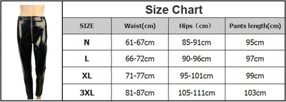 Women PU Leather Skinny Slim Trouser Gothic Punk Leggings Fishnet Trim Lace Pant Faux PU Leather Pencil Pants Club Clothing