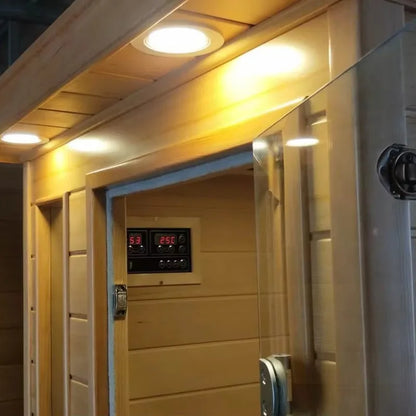 Customization High Quality Home Family Sauna Room Solid Wood Electric Steam Control Panel Optional Customization for 2 People
