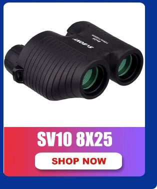 SVBONY 8x25 SV10 Binoculars Compact Fixed Focus Mini Portable Telescope Multi-coated Porro Prism for Outdoor Spoorts Games F9323