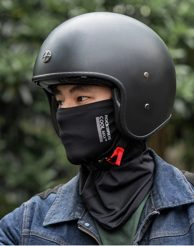 ROCKBROS Ice Silk Cycling Face Mask Summer Anti-UV Quick Dry Breathable Bike Scarf Mask  Fishing Riding Bandana Face Neck Cover