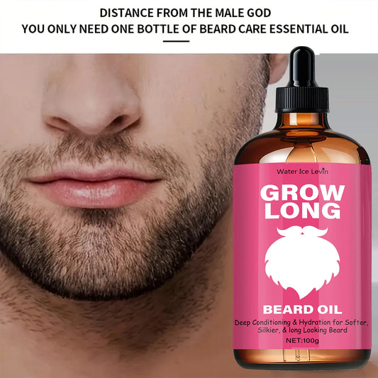 Beard Conditioning Oil 100g, with Keratin & Caffeine, Softens and Styles Beard, Daily Hydration for a Fuller Look, Fast Shipping