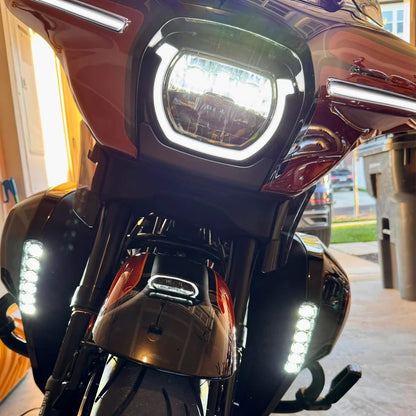 Motorcycle Fairing Undercover Turn Signal Daytime Running Light Integrated Design  For Harley Touring CVO Street Road Glide 23up