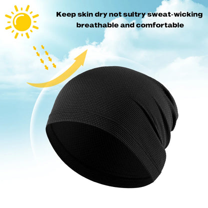 2PCS Quick-drying Running Caps Summer Breathable Cool Sports Hats Outdoor Cycling Hiking Baseball Skullies Stretchy Beanies Hat