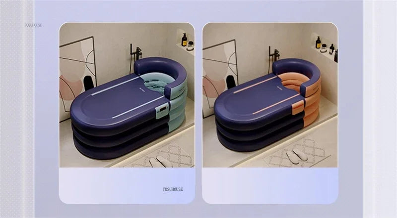 Large Capacity Inflatable Bathtub Portable Home Folding Spa Steam Sauna Bathing Bucket Hotel Space Capsule