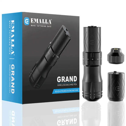 EMALLA GRAND Wireless Tattoo Pen Machine Adjustable 7 Strokes Brushless Motor 1800mAh Tattoo Permanent Makeup Pen Machine Supply