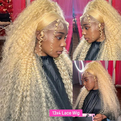 613 Hd Lace Frontal Wig 13x4 Deep Loose Wave Transparent Remy Color Front Human Hair Wig 13x6 Blonde Water Curly Human Hair Wig
