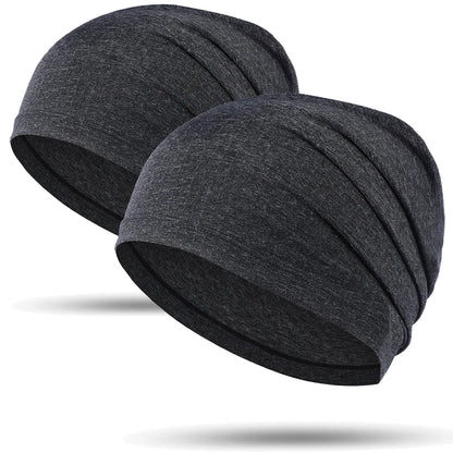 2PCS Quick-drying Running Caps Summer Breathable Cool Sports Hats Outdoor Cycling Hiking Baseball Skullies Stretchy Beanies Hat