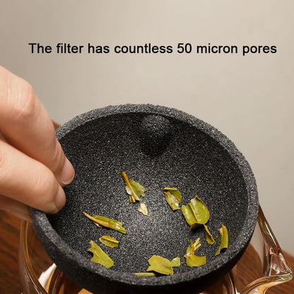 360 Rotation Poreless Filtration Teapot Glass Tea Maker Infuser Semi-Automatic Teaware for Home Office Travel Gong Fu Tea set