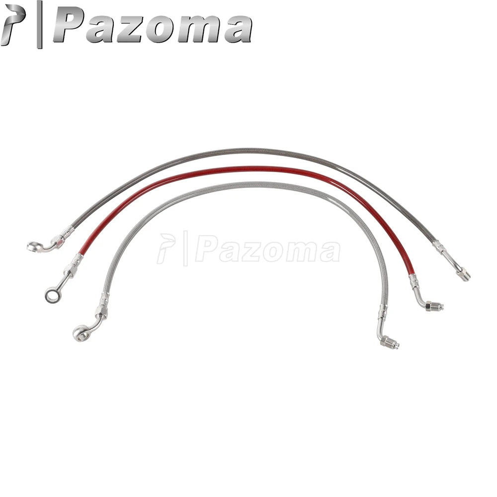 Motorcycle Hydraulic Banjo Braided Line Steel Brake Hose Cable For Harley Softail Slim Breakout Deluxe Street Bob Fat Boy 18-23