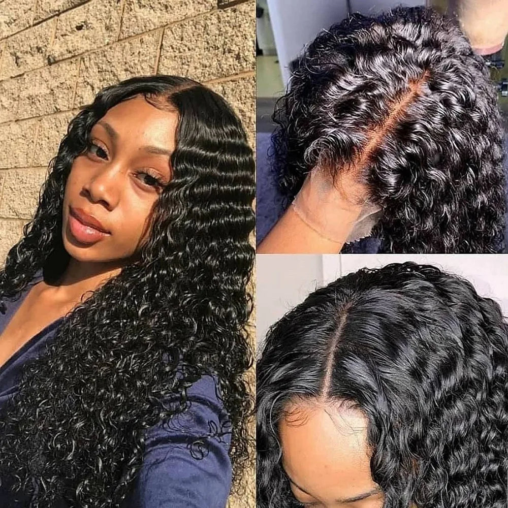 Multi-Color Long Curly 13x4 Lace Front High-Temperature Fiber Wig for Women Synthetic Hair Wig for African American Daily Party