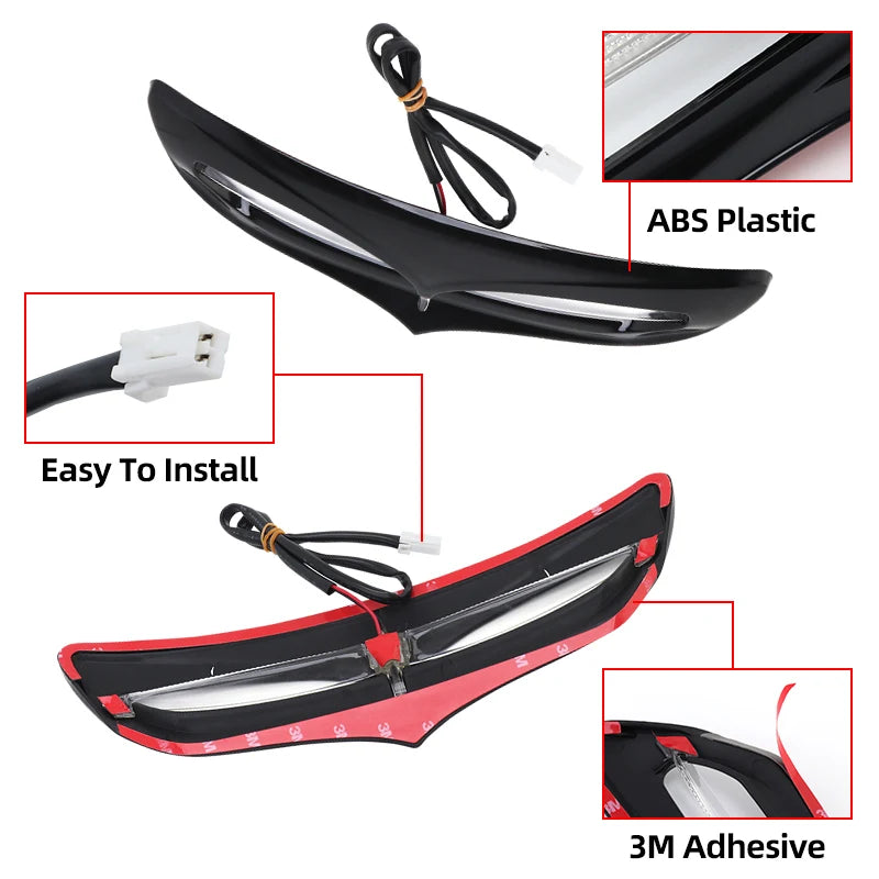 Motorcycle Batwing Fairing Vent Trim Accent LED Light For Harley Touring Electra Street Glide FLHTCU Tri Glide Ultra 2014–2022