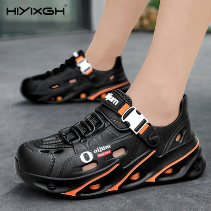 Men's Outdoor Sandals Sport Slippers Beach Slides Breathable Clogs Men Casual Garden Shoes Non-slip Hiking Men Outdoor Sandals