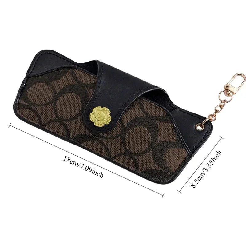 NEW Portable Glasses Case with Keychain - Protective Storage Bag for Myopia Glasses And Sunglasses - Daily & Travel Essential