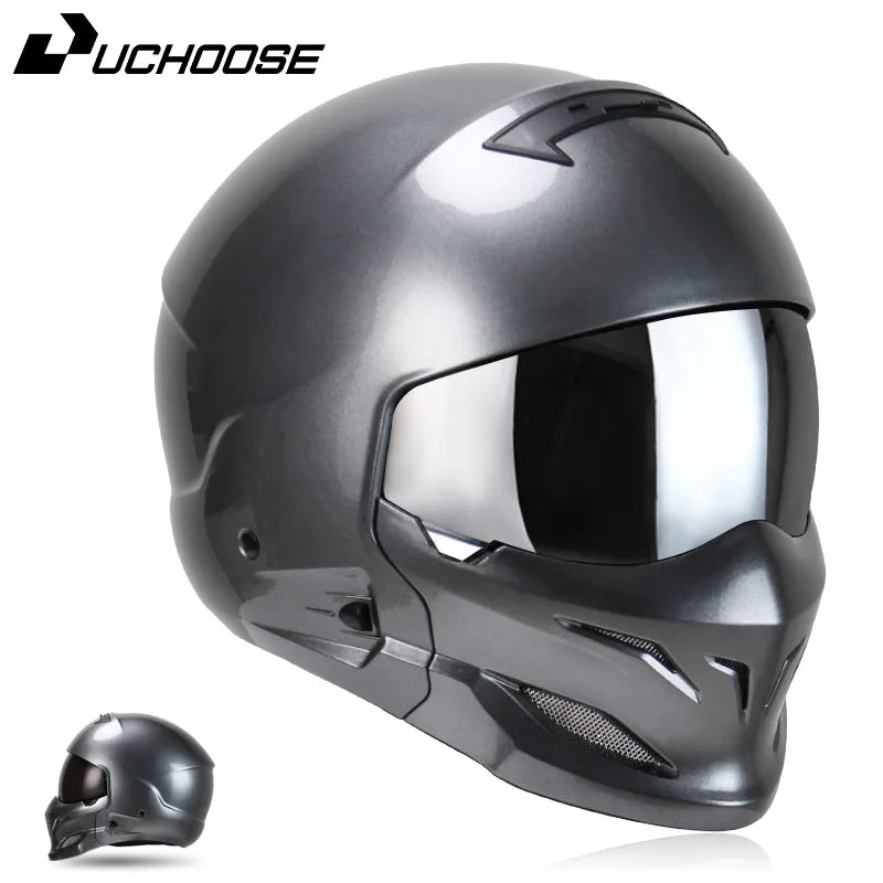 New Scorpion Retro Motorcycle Cascos Moto Locomotive Personality Multi-purpose Combination Helmet  Detachable Multi-purpose