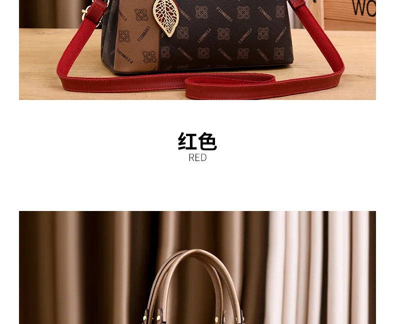 Luxury Brand Designer Women'S Handbag Leather Printed Shoulder Bag Large Capacity Classic Retro Crossbody Bag Commuting Tote Bag