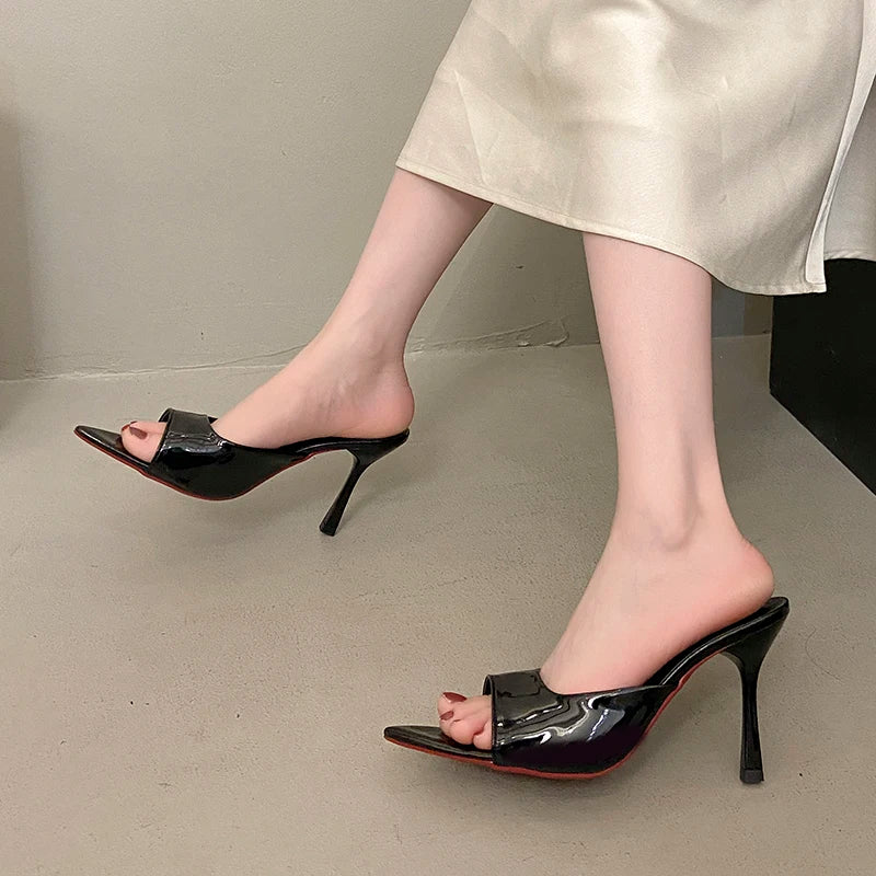 NEW Pointed Toe High Heels Sandals for Women Beautiful Korean Style Summer Shoes Rubber Sole Luxury Sensation