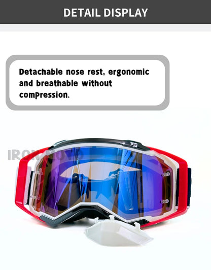 Motocross Glasses Windproof Motorcycle Sunglasses Dustproof MX Dirt Bike Goggle Transparent Lenses Motorcycle Rally Accessories