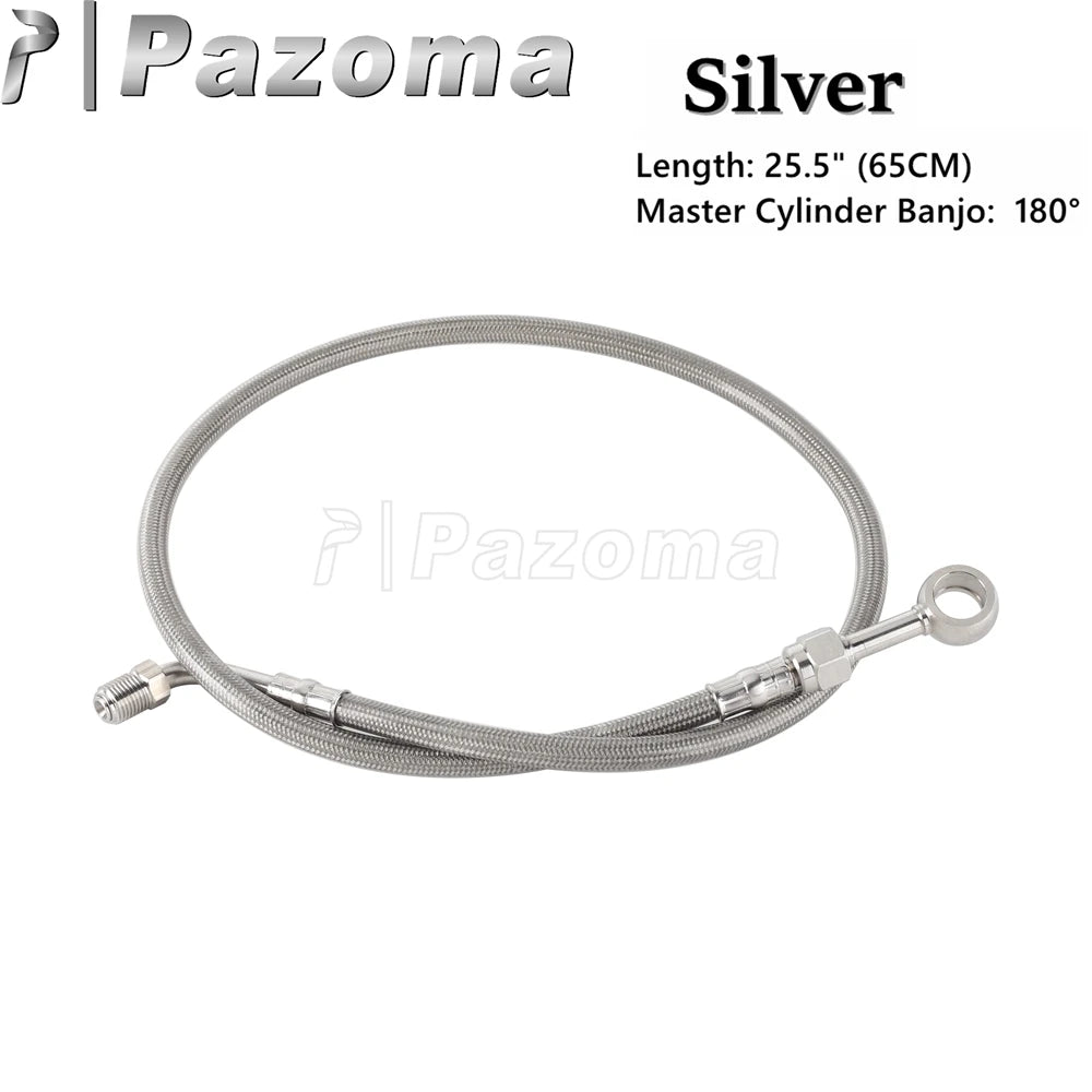 Motorcycle Hydraulic Banjo Braided Line Steel Brake Hose Cable For Harley Softail Slim Breakout Deluxe Street Bob Fat Boy 18-23