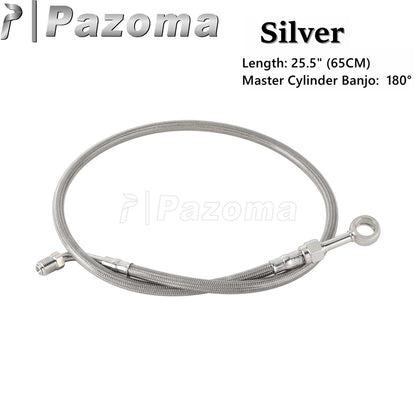 Motorcycle Hydraulic Banjo Braided Line Steel Brake Hose Cable For Harley Softail Slim Breakout Deluxe Street Bob Fat Boy 18-23