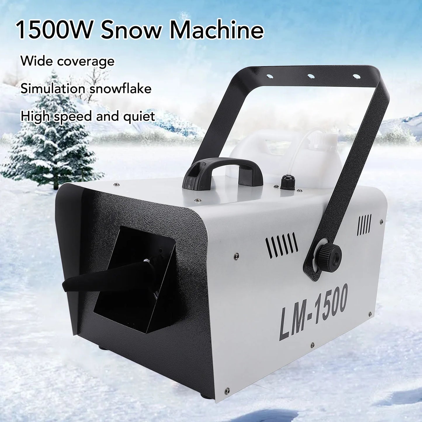 Snowflake Machine with Remote Control 1500W Snowflake Maker Fake Snow Making Machine for Outdoor Indoor Xmas Party Wedding