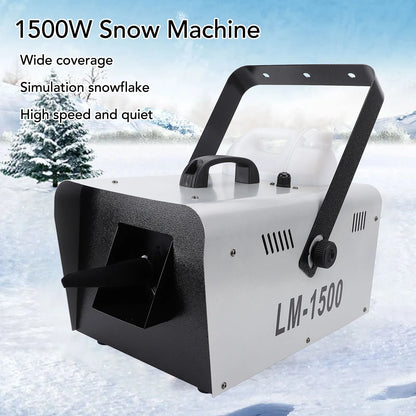 Snowflake Machine with Remote Control 1500W Snowflake Maker Fake Snow Making Machine for Outdoor Indoor Xmas Party Wedding