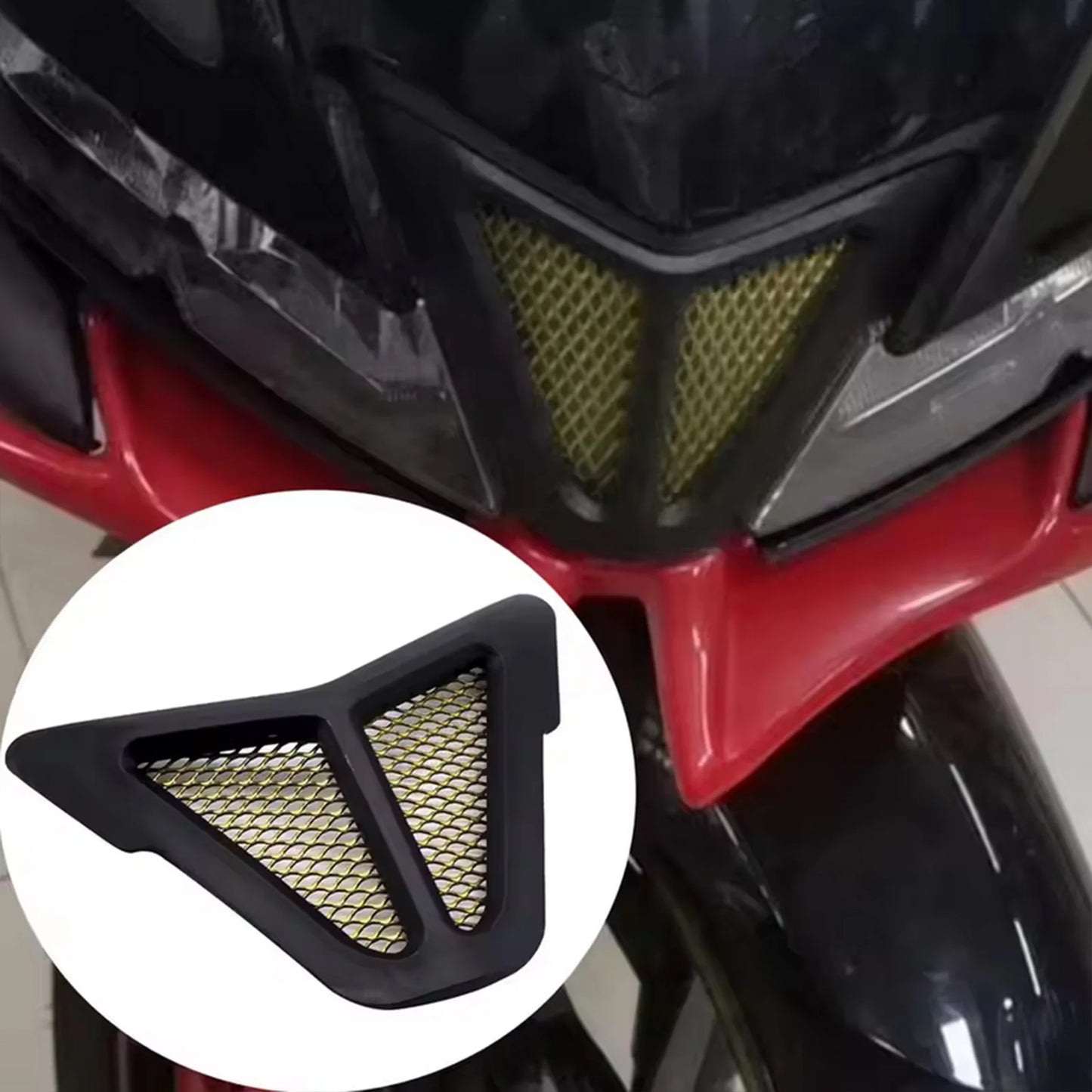 Dirt bike accessories moto decorative air Inlet Head Cover Aluminum Mesh Intake Guard Protector for Yamaha R15-V3 2017-2020
