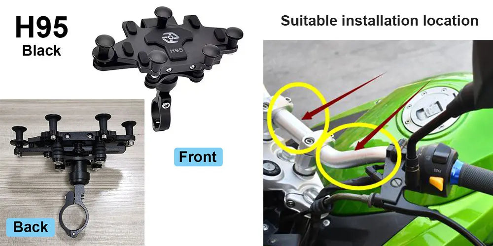 Motorcycle Phone Holder High Quality Alloy Motorcycle Electric Bike Mobile Phone Holder With Dampener Motos Navigation Bracket